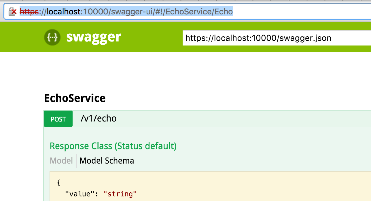 Swagger browser screenshot