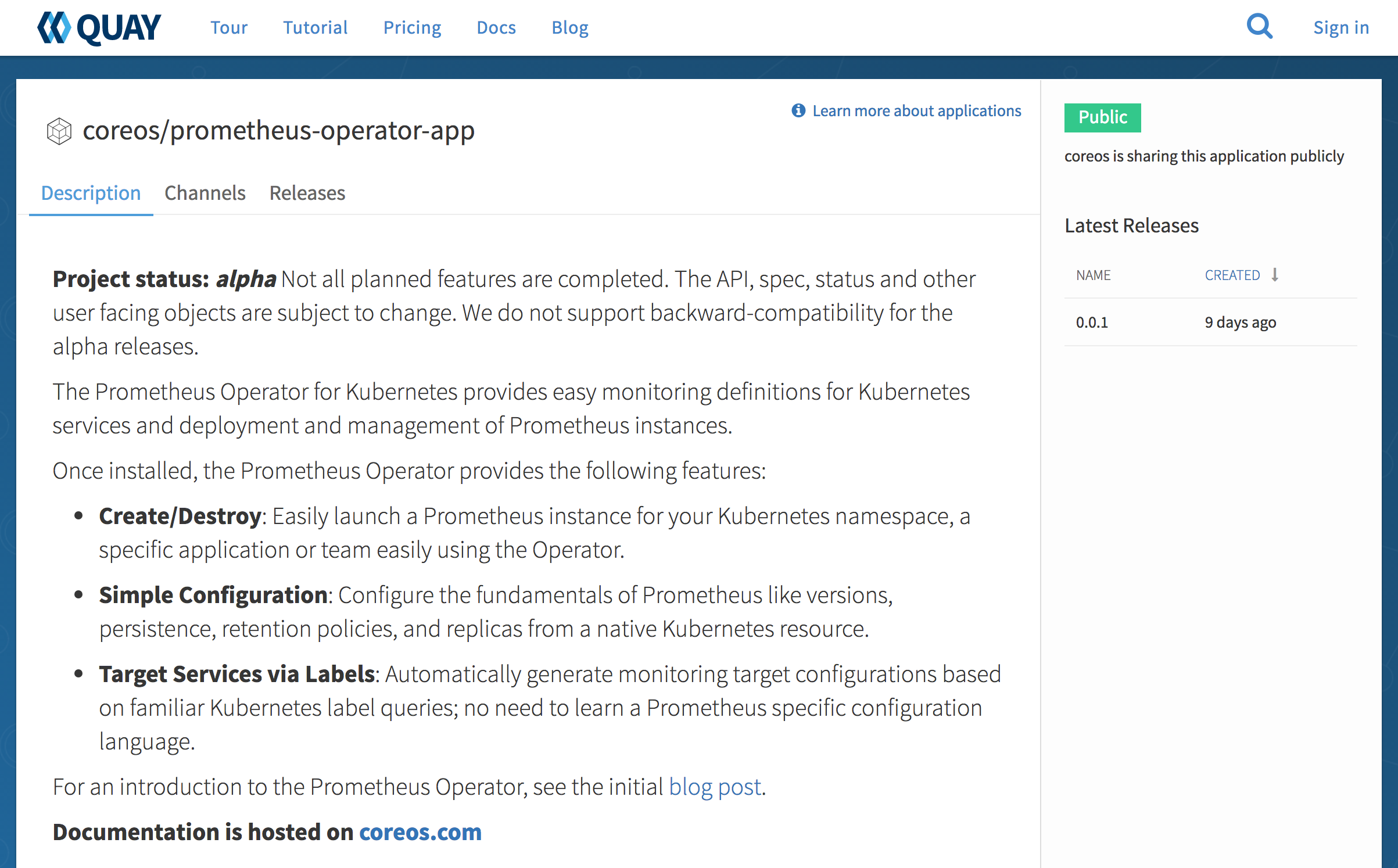 The new App Registry Page