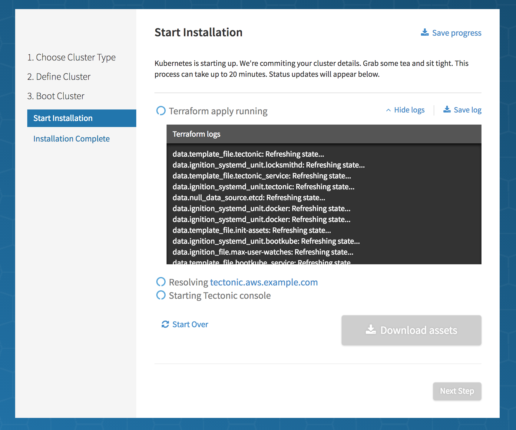 Tectonic Installer UI